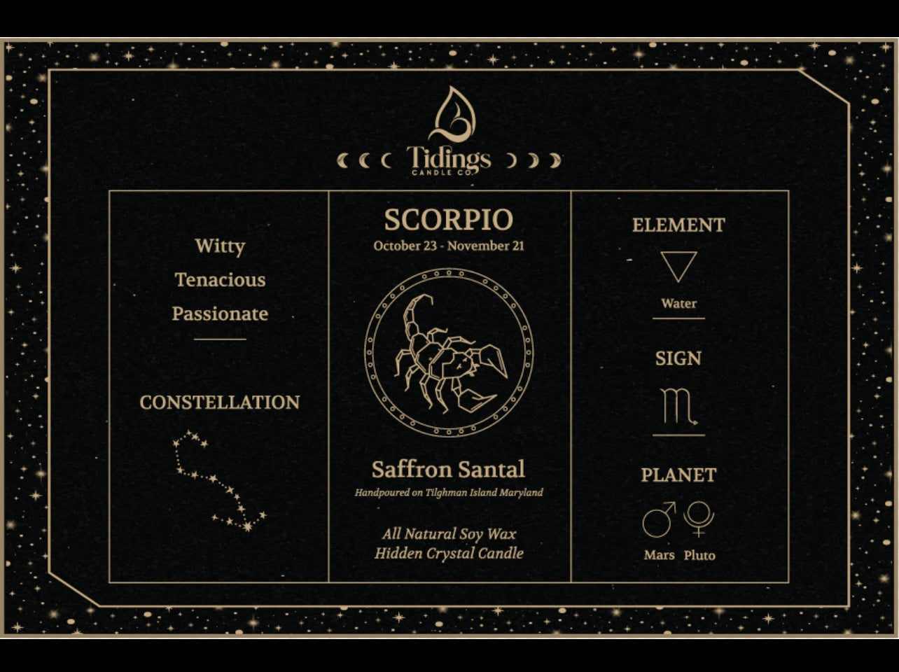 Astrology Hidden Crystal Candles