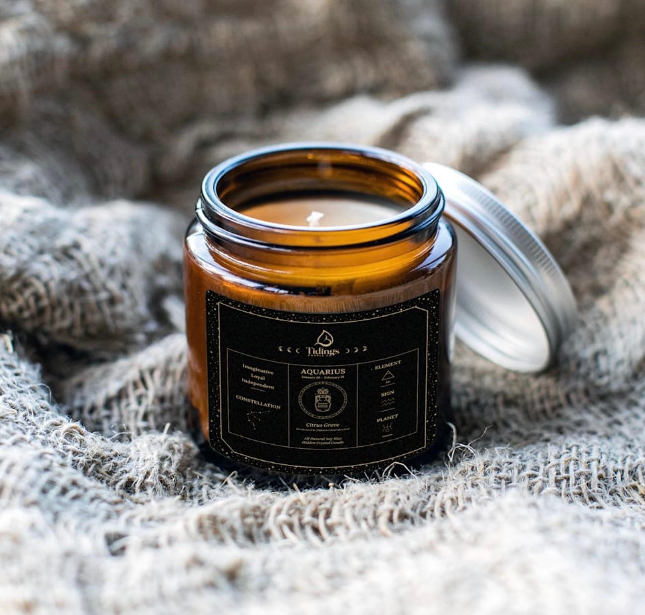 Astrology Hidden Crystal Candles