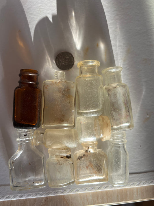 Tiny Sea Glass bottles