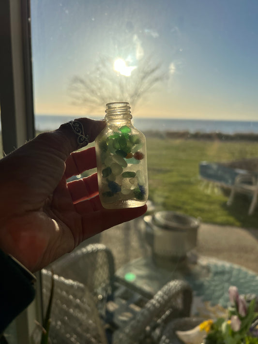 Tinies Sea Glass Mix in beach-found bottle