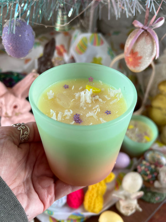 Celebrate Spring Candle: Coconut Limoncello in Mint/Orange Ombré