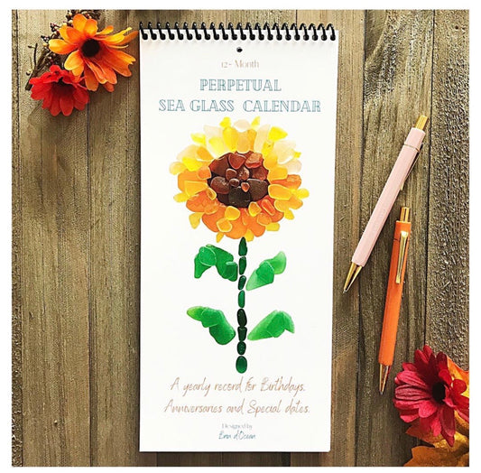 Perpetual Sea Glass Calendar